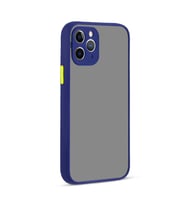 Uyumlu Model Apple iPhone 12 Pro Max Kılıf Kamera Korumalı Mat Kapak (Lacivert)