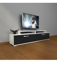 Decoraktiv Ekoflex 4 Slm Tv Ünitesi Tv Sehpası (Beyaz-Siyah)