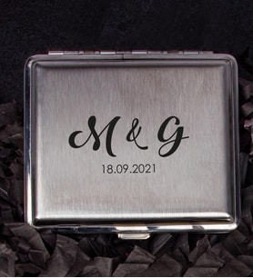 Sevgililere Özel Harfli Metal Sigara Tabakası 106968 (Turuncu)