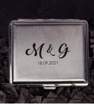 Sevgililere Özel Harfli Metal Sigara Tabakası 106968 (Turuncu)