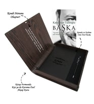 Kişiye Özel Kitap Ajanda Kalem Seti (Kitap Formunda Ahşap Kutulu) (Model 6)