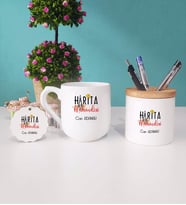 Harita Mühendisi Kupa Bardak Kırmızı Kalemlik ve Anahtarlık (Model 9)
