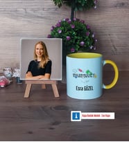 Bankacıya Hediye Fotoğraflı Dekoratif Taş, Kupa Bardak Beyaz Hediye (Model 7)