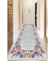 Dijital Baskılı Kaymaz Taban Yıkanabilir Modern Yolluk Ve Koridor Halısı NDU-SD-426 (Bej)