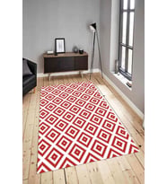 Dijital Baskılı Yıkanabilir Kaymaz Modern Renkli Salon Halısı Mutfak Halısı Yolluk ND-HY-812 (Kırmızı)