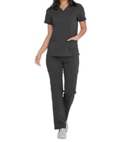 Dickies Balance DKE870 - DKE135  Medikal Giyim Doktor Scrubs Cerrahi Takım Likralı Hastane Üniforması (Açık Gri)