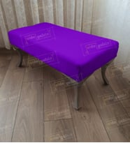 Ayak Ucu Kapı Önü Antre Düz Bench Puf Orta Sehpa Gümüş Ayak 100 cm (Lila)