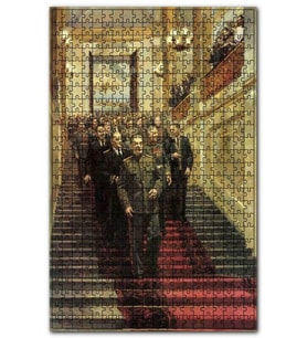 Cakapuzzle Kremlin Sarayı Merdivenlerinde Protokol Puzzle Yapboz MDF (Ahşap) (1000 Parça)