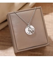 Kişiye Özel 925 Ayar Gümüş Dünya Kolye (Gümüş)