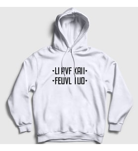 Presmono Unisex Gri Seni Seviyorum I Love You Katlamalı Gizli Yazılı Kapüşonlu Sweatshirt 343937tt (Beyaz)
