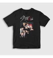 Presmono Unisex Çocuk Beyaz Band Stray Kids T-Shirt 122551tt (Siyah)
