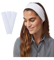 3'lü Spor Saç Bantları - Elastik Kaymaz İnce Saç Ter Kafa Bandı Bandana, Kadın & Erkek Koşu Fitness Yoga Pilates Makyaj Yüz Yıkama Atletik Egzersiz Saç Bandı (Beyaz)