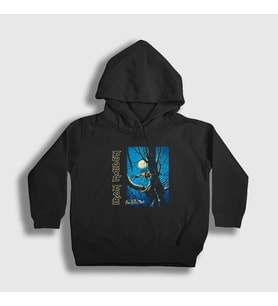 Presmono Unisex Çocuk Beyaz Fear Of The Dark Iron Maiden Kapüşonlu Sweatshirt 85899tt (Siyah)