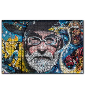 Cakapuzzle Gözlüklü Sakallı Adam Duvar Boyama  Puzzle Yapboz MDF (Ahşap) (1000 Parça)