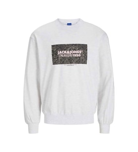 Jack & Jones Jorbushwick Erkek Sweat 12262850 (Beyaz)