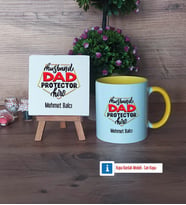 Babaya Hediye Dekoratif Taş, Kupa Bardak Kırmızı Hediye Babaya Doğum Günü Hediyesi (Model 6)