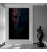 Metal Çerçeveli Atatürk Cam Tablo (Bronz)