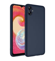 Samsung Galaxy A04E Kılıf Özel Orijinal Lansman Serisi, İçi Kadife, Pürüzsüz Yumuşak ve Mat TPU Silikon (Lacivert)