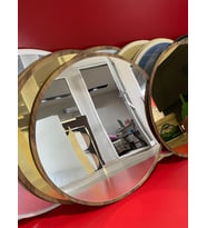 40 Cm Dekoratif Yuvarlak Ayna GOLD Pleksi Ayna (AKÇA AĞAÇ)