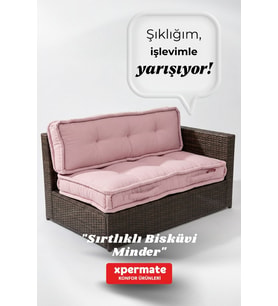 Bisküvi Yer Minderi 60x120 Kalın Palet Balkon Petek Önü Fermuarlı Minder (Pembe)