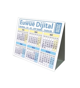 Euwue Dijital - 2026 Masa Üstü Piramit Takvimler - ( 5 Ad.) (Model 2)