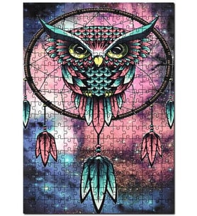 Cakapuzzle Baykuş Dirim Keçir Rüya Yakalayıcı Puzzle Yapboz MDF (Ahşap) (1000 Parça)