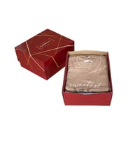 Mirano 4300 Pamuklu Kısa Kollu Şortl Penye Takım Pijama Takımı Nar Desenli Kutulu Paketli (Vizon)