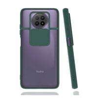 Ceponya Xiaomi Redmi 9C Kılıf Kamera Korumalı Mat Yüzey Silikon (Yeşil)