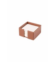 Masaüstü Deri Küp Notluk Desktop Organizer Rainbow Vegan 5x10x10 cm (Taba)