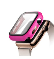 Apple Watch ile Uyumlu 3/4/5 Serisi 38MM/40MM 360 Derece Ekran Koruyucusu (Pembe)