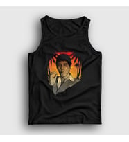 Presmono Unisex Beyaz Hawaii Film Scarface Atlet 250838tt (Siyah)