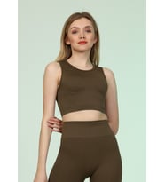 Fitilli Crop Top (Kahverengi)