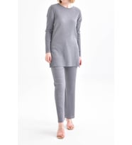 Nare Siyah Tunik Pantolon I·kili Takım (Gri)