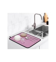 Bulaşık Kurutma Matı Bulaşık Matı 35x45 (Pembe)