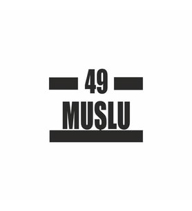 49 Muşlu Araba Sticker siyah 16x9 CM (Siyah)
