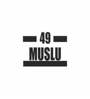 49 Muşlu Araba Sticker siyah 16x9 CM (Siyah)