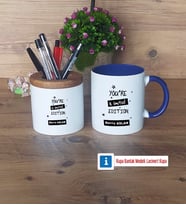 Arkadaşa Hediye Kalemlik, Kupa Bardak T Kişiye Özel Hediye Doğum Günü Hediyesi (Model 6)