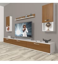 Decoraktiv Eko 270DA Slm Tv Ünitesi Tv Sehpası (Beyaz - Ceviz)