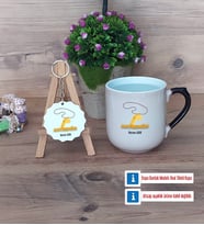 Antrenör Kupa Bardak Kırmızı ve Ahşap Anahtarlık Hediye (Model 9)
