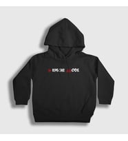 Presmono Unisex Çocuk Beyaz Delta Depeche Mode Kapüşonlu Sweatshirt 139949tt (Siyah)