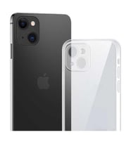 iPhone 13 Kılıf Kamera Korumalı Silikon Rubber Arka Kapak (Şeffaf Hologram)