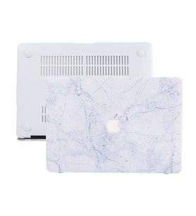 MacBook Pro Retina Kılıf HardCase A1425 A1502 2012/2015 Uyumlu Kılıf Mermer07 (Açık Gri)