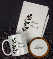 Kişiye Özel Defter Kalem Kupa Ve Bardak Altlığı Hediye Seti 103745 (Model 3)