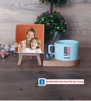 Anneye Hediye Fotoğraflı Dekoratif Taş, Kupa Bardak Beyaz Hediye (Model 8)