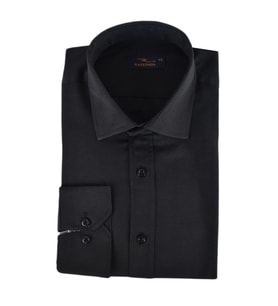 Erkek Silim Fit Armürlü Gömlek BGL-ST02492 (Siyah)