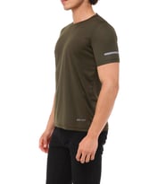 Ghassy Co. Erkek Nem Emici Hızlı Kuruma Atletik Teknik Performans T-shirt (Haki)
