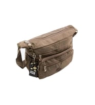 Baginn Klinkır Kadın Postacı Çanta Çok Cepli Çapraz Askılı Yağmura Dayanıklı Kumaş (Vizon)