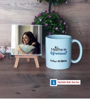Matematik Öğretmeni Fotoğraflı Dekoratif Taş, Kupa Bardak Beyaz Hediye Matematik Öğretmenine Hediye (Model 1)
