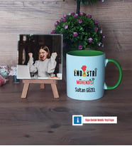 Endüstri Mühendisi Fotoğraflı Dekoratif Taş, Kupa Bardak Beyaz Hediye (Model 14)