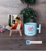 Öğretmenler Günü Hediyesi Fotoğraflı Dekoratif Taş, Kupa Bardak Beyaz Hediye (Model 12)